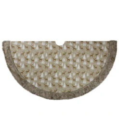 48" Green And Brown Knit Deer And Tree Christmas Tree Skirt 7 48" Green And Brown Knit Deer And Tree Christmas Tree Skirt -Optimal Christmas Shop northlight lt90708 4 35415.1667535203