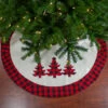 48" White, Red And Black Buffalo Plaid Tree Christmas Tree Skirt -Optimal Christmas Shop northlight lt90712 1 sample 03384.1667576850