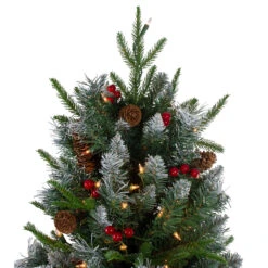 6' Pre-Lit Frosted Mixed Berry Pine Artificial Christmas Tree - Clear Lights -Optimal Christmas Shop northlight lt9158220and2083 1 15412.1667531198