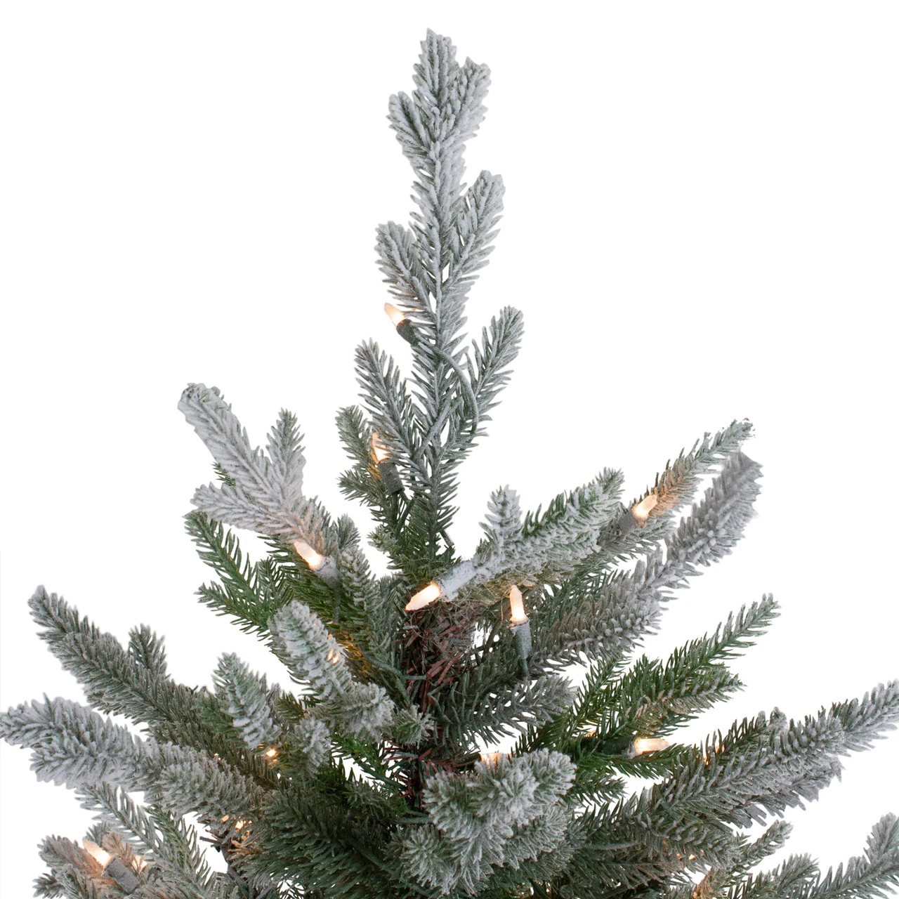 7.5' Pre-Lit Flocked Little River Fir Artificial Christmas Tree - Clear Lights 7 7.5' Pre-Lit Flocked Little River Fir Artificial Christmas Tree - Clear Lights - Image 5