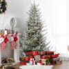 7.5' Pre-Lit Flocked Little River Fir Artificial Christmas Tree - Clear Lights -Optimal Christmas Shop northlight lt91587 65955.1675807568