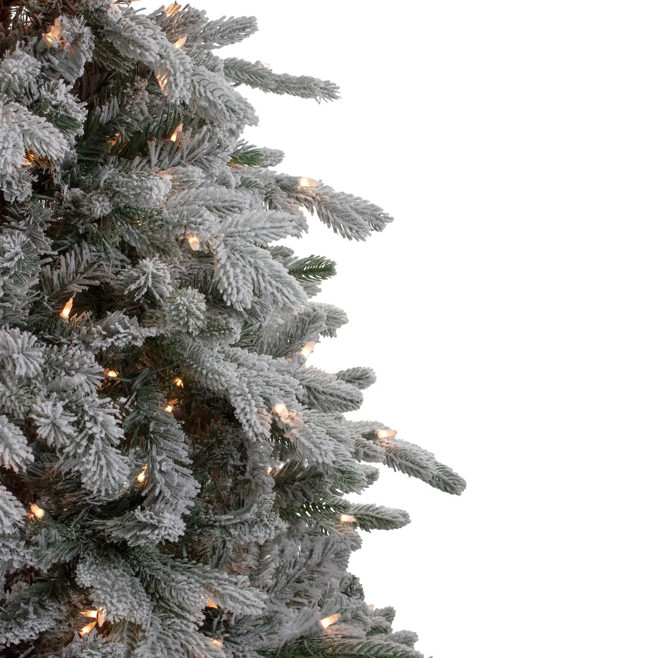 6.5' Pre-Lit Flocked Saratoga Spruce Artificial Christmas Tree - Clear Lights 6 6.5' Pre-Lit Flocked Saratoga Spruce Artificial Christmas Tree - Clear Lights - Image 4