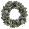 Pre-Lit Flocked Victoria Pine Artificial Christmas Wreath - 24-Inch, Clear Lights -Optimal Christmas Shop northlight m84200 1updated 33194.1667663054