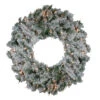 Pre-Lit Flocked Victoria Pine Artificial Christmas Wreath - 30-Inch, Clear Lights -Optimal Christmas Shop northlight m84201 13299.1667641279