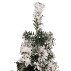 2' Pre-Lit Medium Flocked Bristol Pine Artificial Christmas Tree - Warm Clear LED Lights -Optimal Christmas Shop northlight m84220 3 update 73922.1667659798