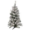 3' Pre-Lit Heavily Flocked Medium Pine Artificial Christmas Tree - Warm White LED Lights -Optimal Christmas Shop northlight m84223 updated 68624.1667657517