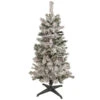 4.5' Pre-Lit Flocked Pine Medium Artificial Christmas Tree - Clear Lights -Optimal Christmas Shop northlight m84224 updated 05707.1667657513