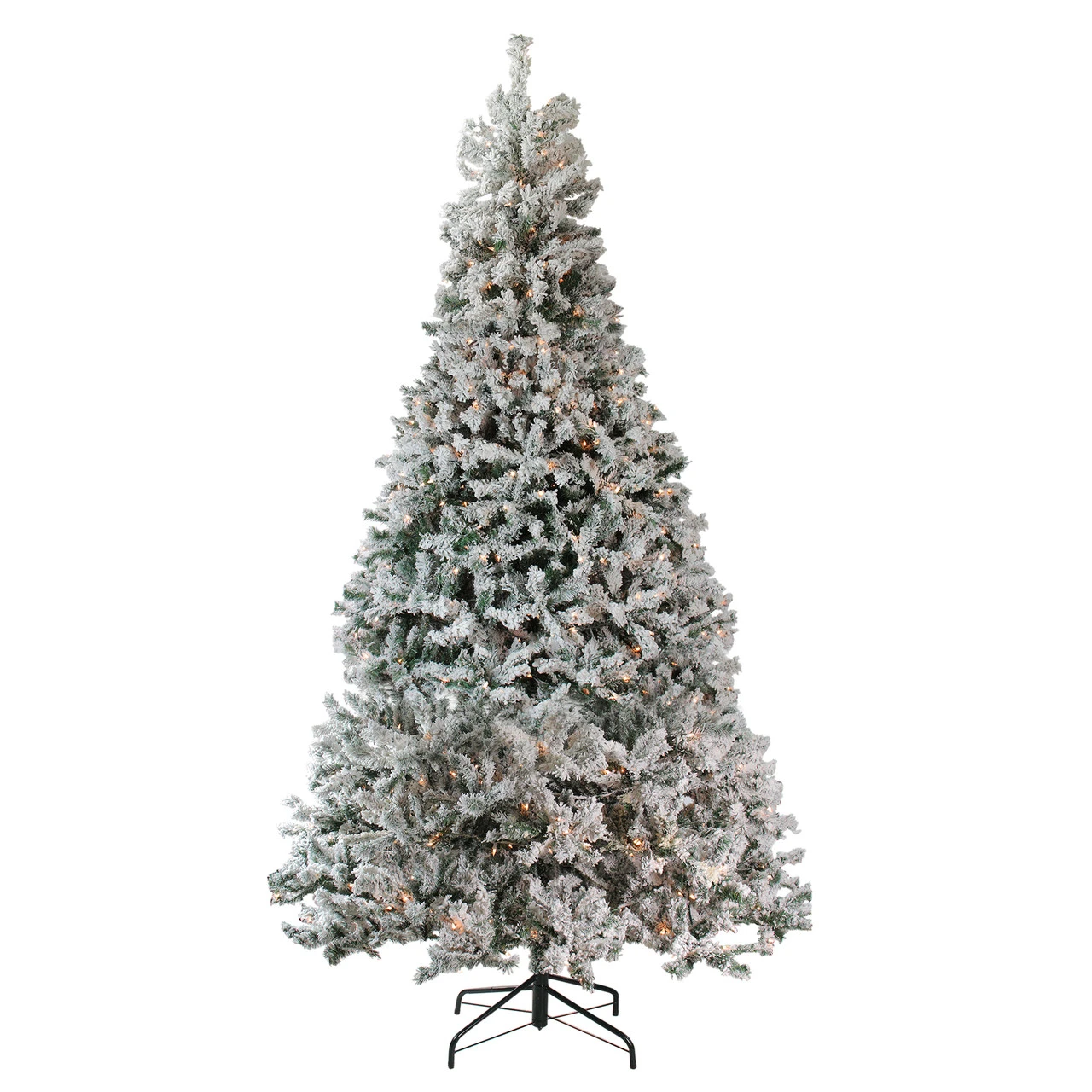 12' Pre-Lit Heavily Flocked Pine Medium Artificial Christmas Tree - Clear Lights 3 12' Pre-Lit Heavily Flocked Pine Medium Artificial Christmas Tree - Clear Lights