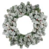 Pre-Lit Heavily Flocked Pine Artificial Christmas Wreath - 24-Inch, Multi-Color Lights -Optimal Christmas Shop northlight m84251 79750.1667641245
