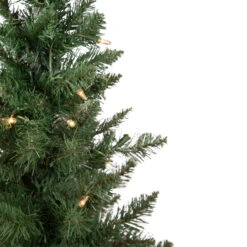 Set Of 2 Pre-Lit Potted Porch Pine Topiary Slim Artificial Christmas Trees 4' - Clear Lights -Optimal Christmas Shop northlight m88589 4 updated 54757.1667656488