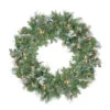 Pre-Lit Snow Mountain Pine Artificial Christmas Wreath - 30-Inch, Clear Lights -Optimal Christmas Shop northlight m88645 92833.1667641282