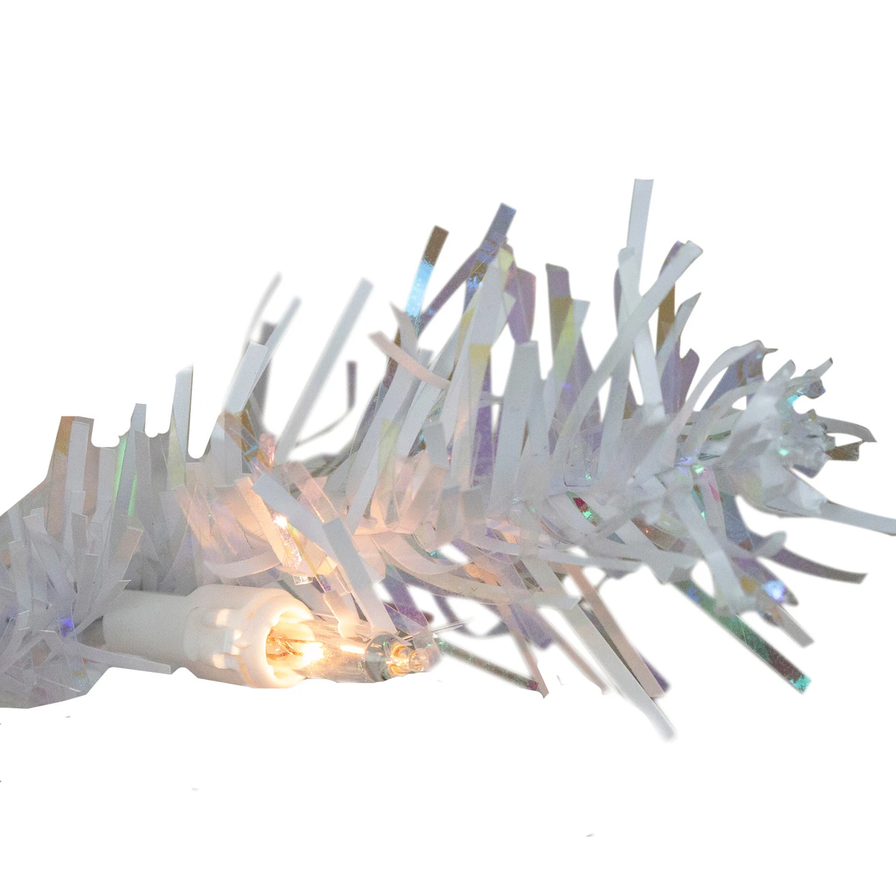 2' Pre-lit White Iridescent Pine Artificial Christmas Tree - Clear Lights 6 2' Pre-lit White Iridescent Pine Artificial Christmas Tree - Clear Lights - Image 4