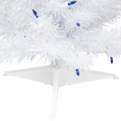 2' Pre-lit White Iridescent Pine Artificial Christmas Tree - Blue Lights -Optimal Christmas Shop northlight m88669 4new 98975.1669994968