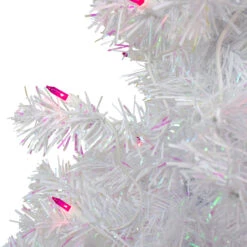 2' Pre-lit White Iridescent Pine Artificial Christmas Tree - Pink Lights -Optimal Christmas Shop northlight m88679 3 08654.1667491164