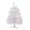 2' Pre-lit White Iridescent Pine Artificial Christmas Tree - Pink Lights -Optimal Christmas Shop northlight m88679 34371.1667491163