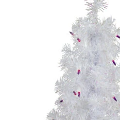 2' Pre-lit White Iridescent Pine Artificial Christmas Tree - Purple Lights -Optimal Christmas Shop northlight m88680 2 76029.1667663048
