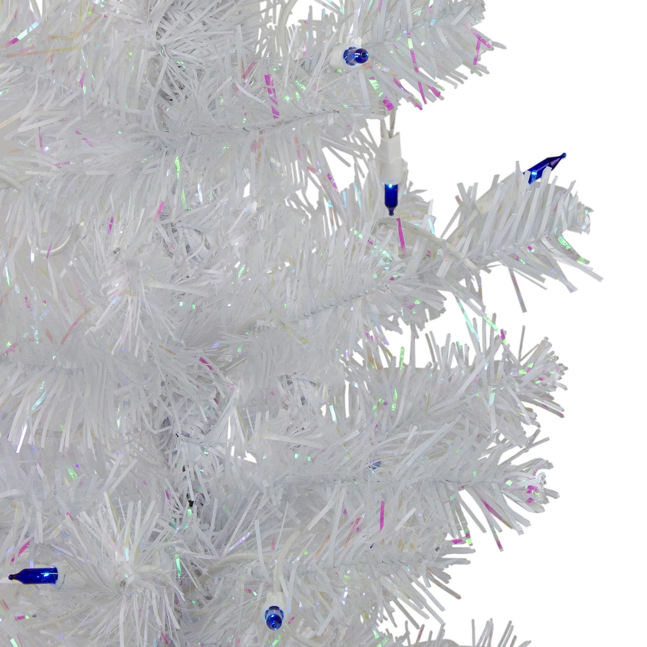 3' Pre-Lit White Medium Pine Artificial Christmas Tree - Blue Lights 4 3' Pre-Lit White Medium Pine Artificial Christmas Tree - Blue Lights - Image 2