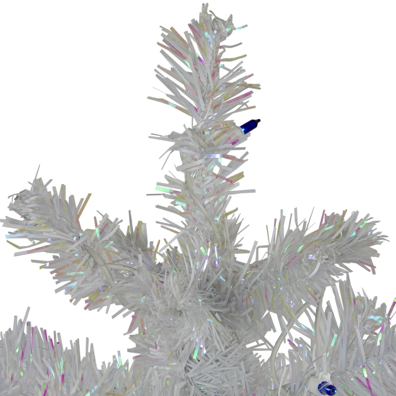 3' Pre-Lit White Medium Pine Artificial Christmas Tree - Blue Lights 5 3' Pre-Lit White Medium Pine Artificial Christmas Tree - Blue Lights - Image 3
