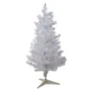 3' Pre-Lit White Medium Iridescent Pine Artificial Christmas Tree - Purple Lights