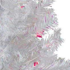 4' Pre-lit White Iridescent Pine Artificial Christmas Tree - Pink Lights -Optimal Christmas Shop northlight m88694 1 11156.1667488446