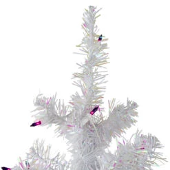 4' Pre-lit White Iridescent Pine Artificial Christmas Tree - Purple Lights -Optimal Christmas Shop northlight m88695 2 69170.1667663073