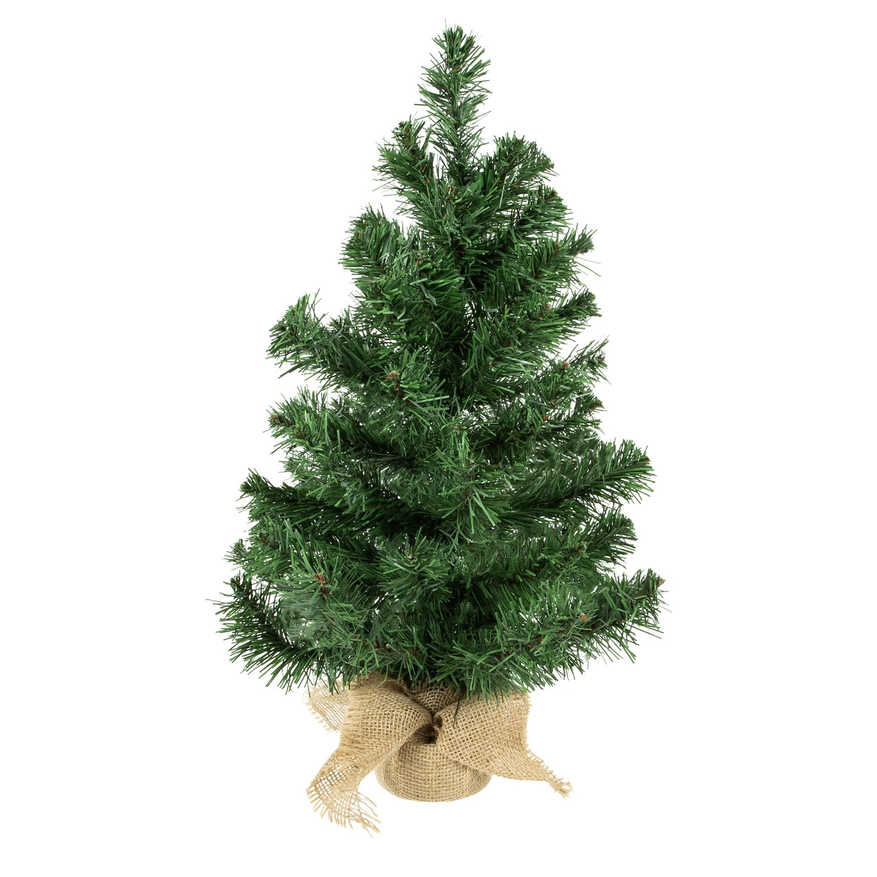 18" Medium Traditional Green Mini Pine Artificial Christmas Tree In Burlap Sack - Unlit 3 18" Medium Traditional Green Mini Pine Artificial Christmas Tree In Burlap Sack - Unlit