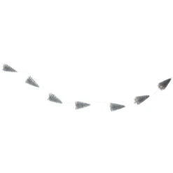 6.75' LED Lighted B/O Silver Mini Sisal Tree Christmas Garland - Warm White Lights -Optimal Christmas Shop northlight my89443 sample 37362.1667560781