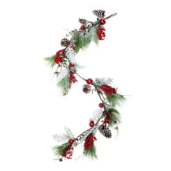 5.5' X 7" Frosted And Flocked Berries Christmas Garland - Unlit 7 5.5' X 7" Frosted And Flocked Berries Christmas Garland - Unlit -Optimal Christmas Shop northlight nl00310 3 94861.1667575931