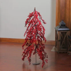 2.5' Red Berries Artificial Upside Down Christmas Tree - Unlit -Optimal Christmas Shop northlight nl00358 3 07679.1667658016