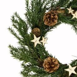 Pine Cones And Stars Pine Sprig Christmas Wreath, 10-Inch, Unlit -Optimal Christmas Shop northlight nl00527 2 77255.1667640999