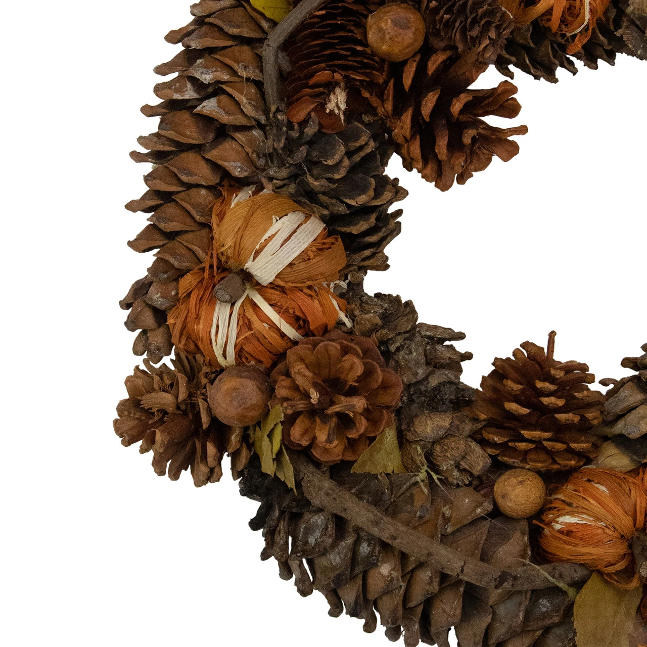 Pine Cones And Gourds Autumn Harvest Wreath, 13.25-Inch, Unlit 5 Pine Cones And Gourds Autumn Harvest Wreath, 13.25-Inch, Unlit - Image 3