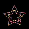 16" Multi-Color Lighted Star Christmas Window Silhouette Decoration