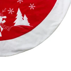 48" Red And White Winter Reindeer Embroidered Christmas Tree Skirt -Optimal Christmas Shop northlight nl01831 4 updated 79225.1667488357
