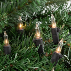 100-Count Clear Mini Christmas String Light Set - 20.25ft Black Wire -Optimal Christmas Shop northlight nl02340 styled202 07647.1678131722