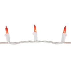 100-Count Orange Mini Christmas Lights Set, 20.25ft White Wire -Optimal Christmas Shop northlight nl02350 2 79257.1678132111