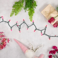 100ct Pink Mini Christmas Light Set, 20.25ft Green Wire 9 100ct Pink Mini Christmas Light Set, 20.25ft Green Wire -Optimal Christmas Shop northlight nl02351 styled 2 04594.1678131805