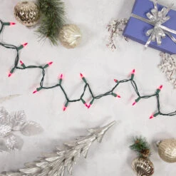 100ct Pink Mini Christmas Light Set, 20.25ft Green Wire 8 100ct Pink Mini Christmas Light Set, 20.25ft Green Wire -Optimal Christmas Shop northlight nl02351 styled 84860.1678131804