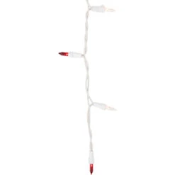 100ct Red And Clear Mini Icicle Christmas Lights- 5.75ft, White Wire -Optimal Christmas Shop northlight nl02369 4 24923.1684166359