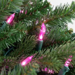 100ct Pink LED Mini Christmas Lights, 33ft Green Wire -Optimal Christmas Shop northlight nl02505 styled202 10282.1678131637