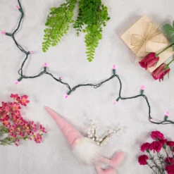 100ct Pink LED Mini Christmas Lights, 33ft Green Wire -Optimal Christmas Shop northlight nl02505 styled 2 18099.1678131636