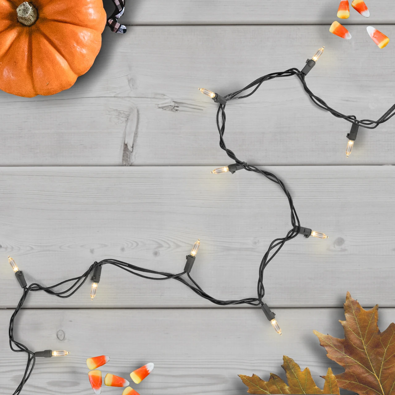 50 White LED Mini Christmas Lights - 16.25 Ft Black Wire 4 50 White LED Mini Christmas Lights - 16.25 Ft Black Wire - Image 2