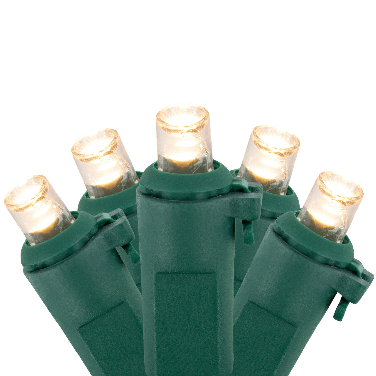 100ct Warm White LED Wide Angle Christmas Lights, 33ft Green Wire 3 100ct Warm White LED Wide Angle Christmas Lights, 33ft Green Wire