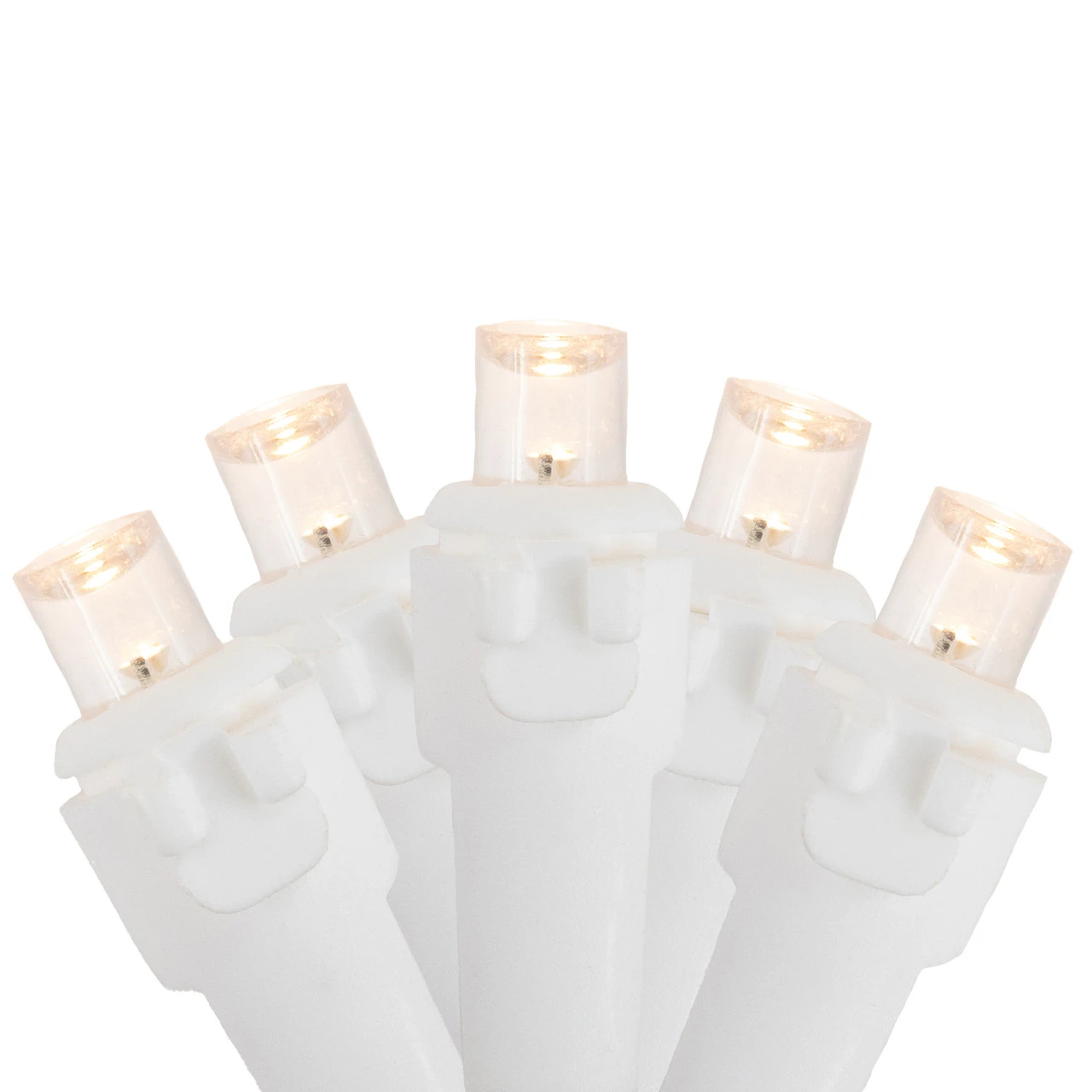 100ct Warm White LED Wide Angle Christmas Lights, 33ft White Wire 3 100ct Warm White LED Wide Angle Christmas Lights, 33ft White Wire