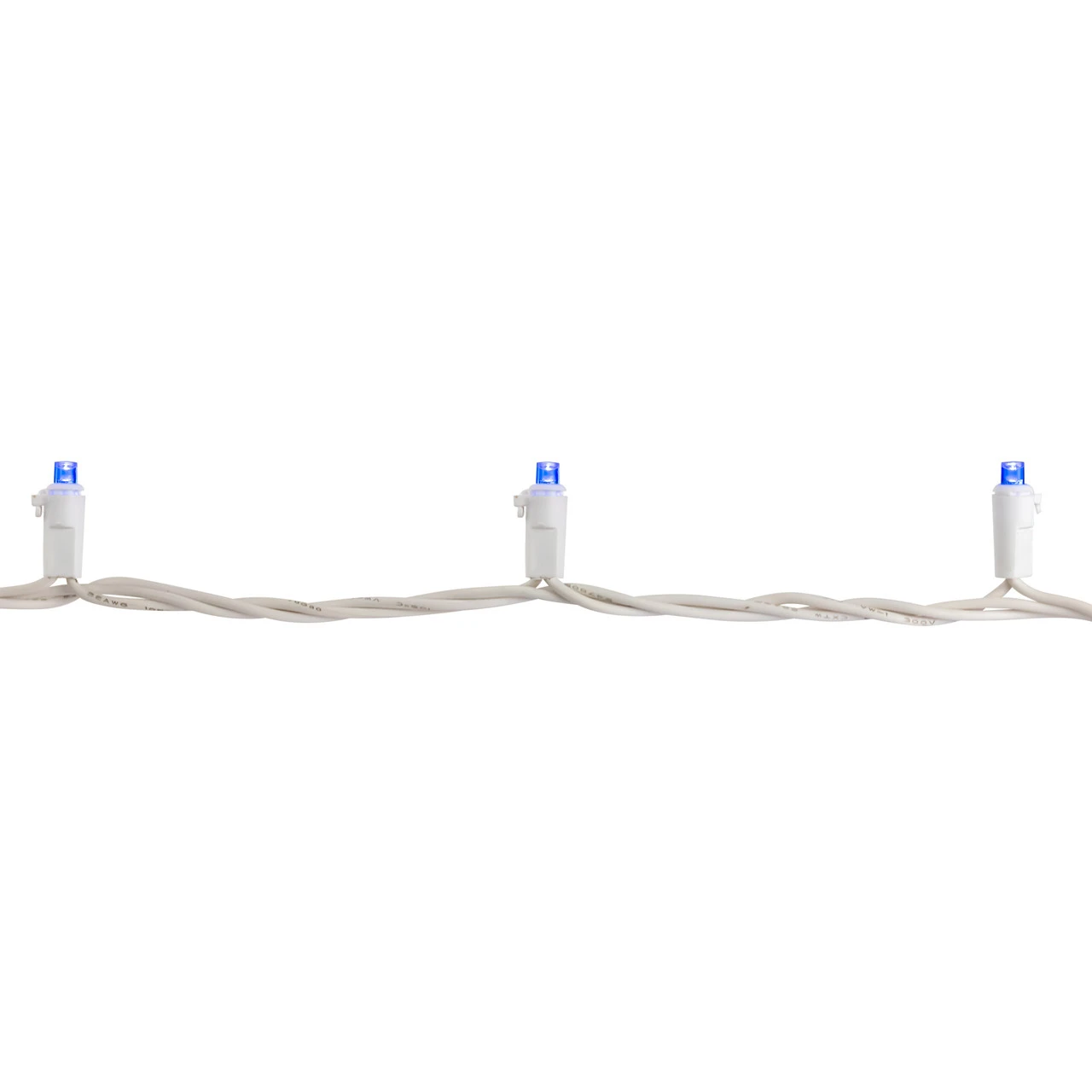 50ct Blue LED Wide Angle Christmas Lights, 16.25ft White Wire 4 50ct Blue LED Wide Angle Christmas Lights, 16.25ft White Wire - Image 2