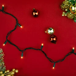 50ct Warm White LED Wide Angle Christmas Lights - 16.25ft, Black Wire -Optimal Christmas Shop northlight nl02556 03 27677.1683310290