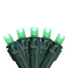 50 Green LED Wide Angle Christmas Lights, 16.25 Ft Green Wire