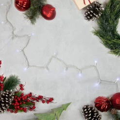 50ct White LED Wide Angle Christmas String Lights, 16.25ft White Wire 7 50ct White LED Wide Angle Christmas String Lights, 16.25ft White Wire -Optimal Christmas Shop northlight nl02570 styled 39641.1678132285