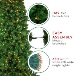 7.5' Pre-Lit Slim Olympia Pine Artificial Christmas Tree - Warm White Lights -Optimal Christmas Shop northlight nl03216 thumbnail 2 68135.1667536402