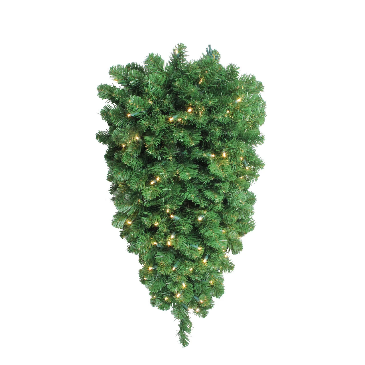 36" Green Pre-Lit Pine Artificial Christmas Column Swag - Warm White LED Lights 3 36" Green Pre-Lit Pine Artificial Christmas Column Swag - Warm White LED Lights