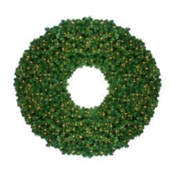 10' Pre-Lit Olympia Pine Commercial Artificial Christmas Wreath - Warm White Lights